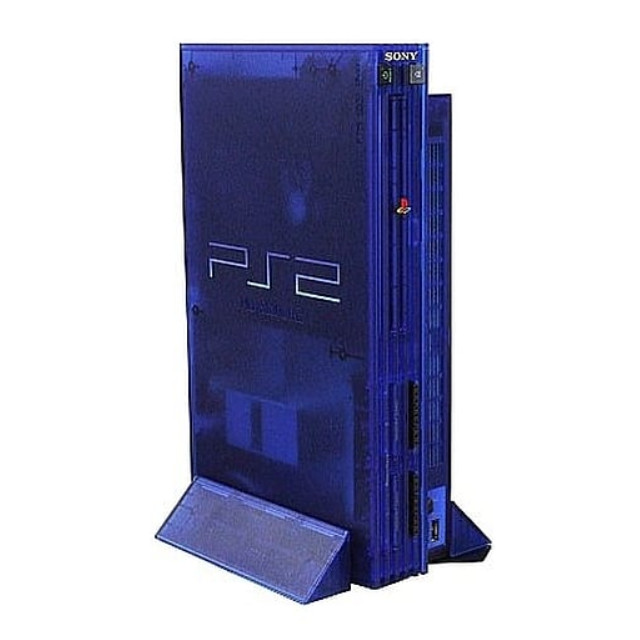 [PS2](本体)プレイステーション2 PlayStation2 オーシャン・ブルー(SCPH-37000L)(縦置きスタンド･DVDリモコン同梱)