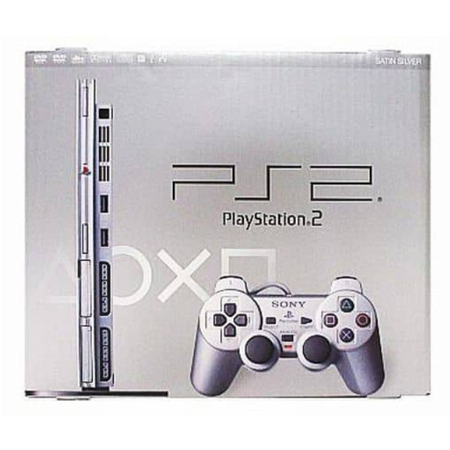 [PS2](本体)プレイステーション2 PlayStation2 サテン･シルバー(SCPH-77000SS)