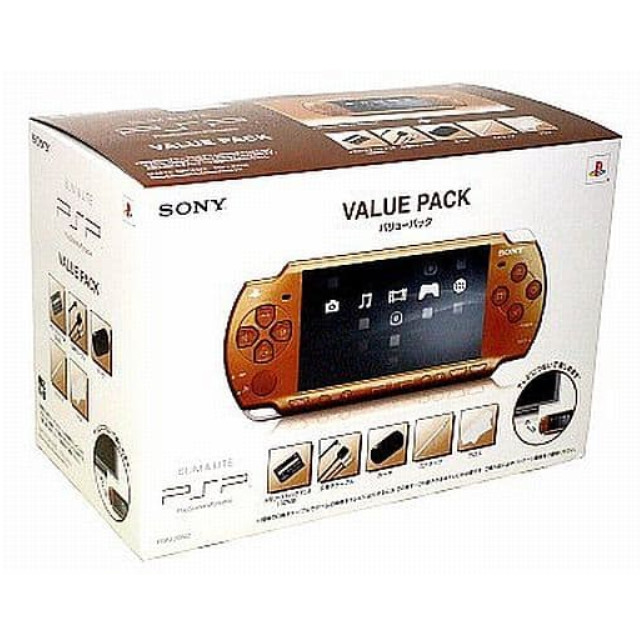 [PSP](本体)プレイステーション・ポータブル マット・ブロンズ(PSP-2000MN) バリューパック(PSPJ-20002)