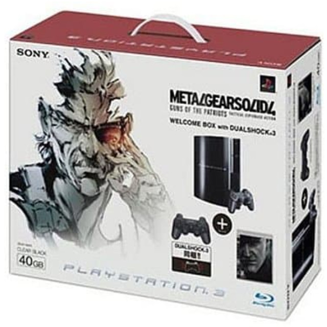 [PS3](本体)プレイステーション3 PLAYSTATION3 METAL GEAR SOLID 4(メタルギアソリッド4) GUNS OF THE PATRIOTS WELCOME BOX with DUALSHOCK3 HDD40GB クリアブラック(CECHH00)同梱版(CEJH-10000)