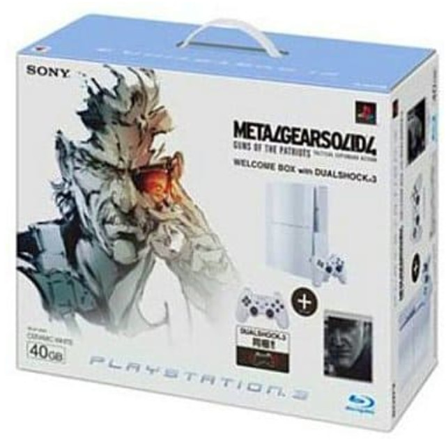 [PS3](本体)プレイステーション3 PLAYSTATION3 METAL GEAR SOLID 4(メタルギアソリッド4) GUNS OF THE PATRIOTS WELCOME BOX with DUALSHOCK3 HDD40GB セラミック・ホワイト(CECHH00CW)同梱版(CEJH-10001)