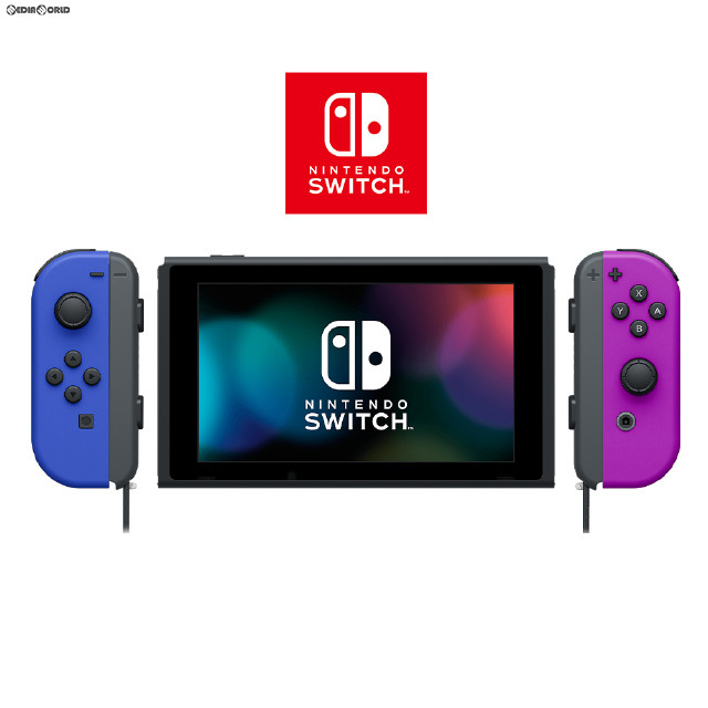 [Switch](本体)マイニンテンドーストア限定 (新型)Nintendo Switch(ニンテンドースイッチ) カスタマイズ Joy-Con(L) ブルー/(R) ネオンパープル Joy-Conストラップ ブラック(HAD-S-KAYAA)