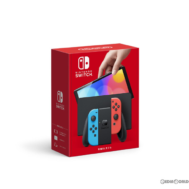 [Switch](本体)(未使用)Nintendo Switch(有機ELモデル)(ニンテンドースイッチ 有機ELモデル) Joy-Con(L) ネオンブルー/(R) ネオンレッド(HEG-S-KABAA)