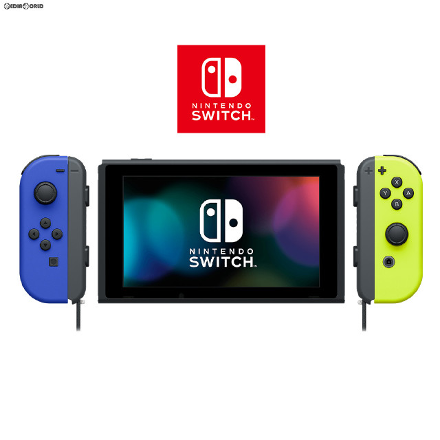 [Switch](本体)マイニンテンドーストア限定 Nintendo Switch(ニンテンドースイッチ) カスタマイズ Joy-Con(L) ブルー/(R) ネオンイエロー Joy-Conストラップ ブラック(HAD-S-KAYAA)