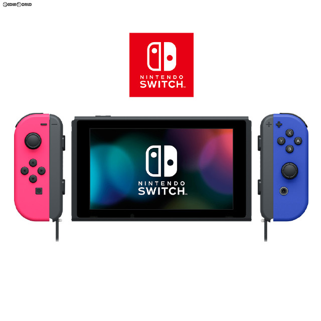 [Switch](本体)マイニンテンドーストア限定 Nintendo Switch(ニンテンドースイッチ) カスタマイズ Joy-Con(L) ネオンピンク/(R) ブルー Joy-Conストラップ ブラック(HAD-S-KAYAA)