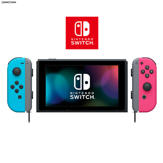 [Switch](本体)マイニンテンドーストア限定 Nintendo Switch(ニンテンドースイッチ) カスタマイズ Joy-Con(L) ネオンブルー/(R) ネオンピンク Joy-Conストラップ グレー(HAC-S-KAYAA)