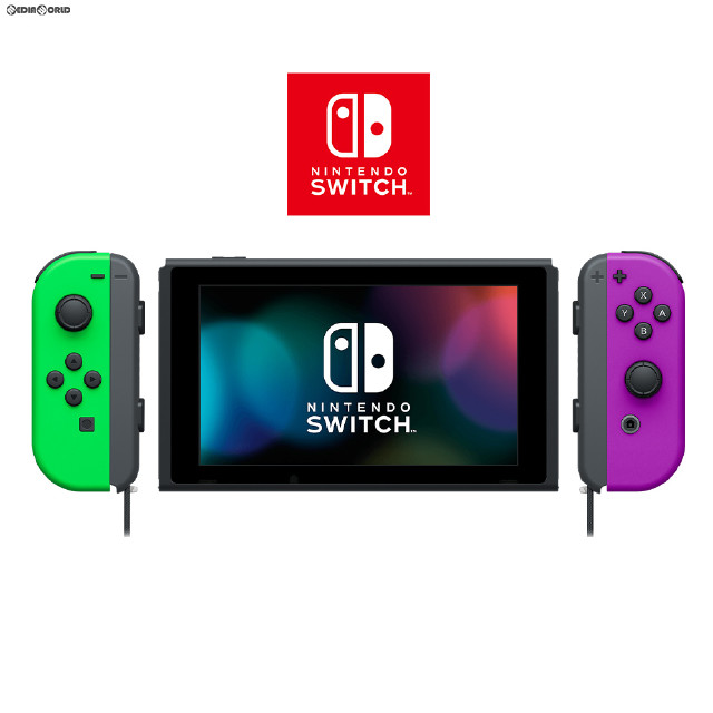 [Switch](本体)マイニンテンドーストア限定 Nintendo Switch(ニンテンドースイッチ) カスタマイズ Joy-Con(L) ネオングリーン//(R) ネオンパープル Joy-Conストラップ ブラック/ブラック(HAD-S-KAYAA)