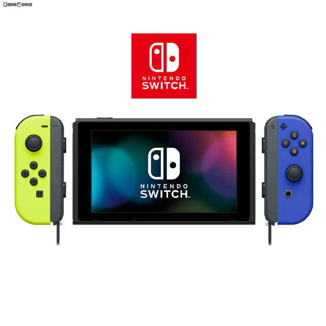 [Switch](本体)マイニンテンドーストア限定 Nintendo Switch(有機ELモデル)(ニンテンドースイッチ 有機ELモデル) カスタマイズ Joy-Con(L) ネオンイエロー/(R) ブルー Joy-Conストラップ ブラック(HEG-S-KAYAA)