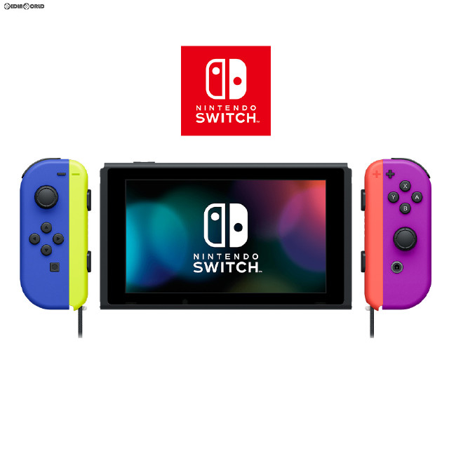 [Switch](本体)マイニンテンドーストア限定 Nintendo Switch(ニンテンドースイッチ) カスタマイズ Joy-Con(L) ブルー/(R) ネオンパープル Joy-Conストラップ ネオンイエロー/ネオンレッド(HAD-S-KAYAA)