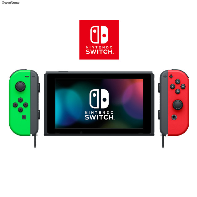 [Switch](本体)マイニンテンドーストア限定 (新型)Nintendo Switch(ニンテンドースイッチ) カスタマイズ Joy-Con(L) ネオングリーン/(R) レッド Joy-Conストラップ ブラック(HAD-S-KAYAA)
