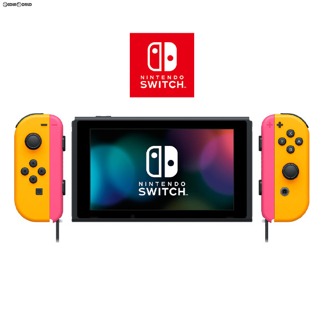 [Switch](本体)マイニンテンドーストア限定 (新型)Nintendo Switch(ニンテンドースイッチ) カスタマイズ Joy-Con(L)/(R) ネオンオレンジ Joy-Conストラップ ネオンピンク(HAD-S-KAYAA)