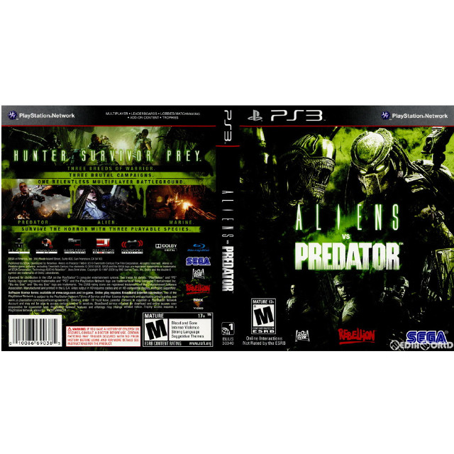 [PS3]Aliens vs. Predator(エイリアン バーサス プレデター)(北米版)(BLUS-30340)