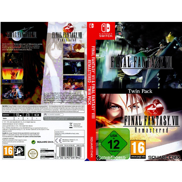 [Switch]Final Fantasy VII & Final Fantasy VIII Remastered Twin Pack(ファイナルファンタジー7&ファイナルファンタジー8 リマスター ツインパック) EU版(HAC-P-AVY3B-EUR)
