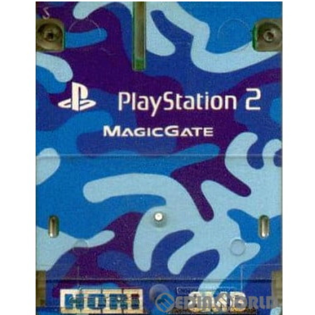 [OPT]メモリーカード8MB ホリ　迷彩ブルー(PS2)