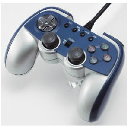 [OPT]アナログ連射コントローラ2　ブルー&シルバー　サイバーガジェット(PS2)