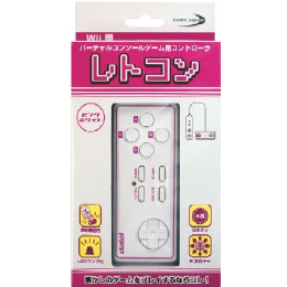 [OPT]Wii用レトコン　ピンクホワイト　デイテルジャパン