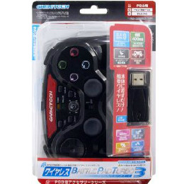 [OPT]PS3用ワイヤレスバトルパッドターボ3　ブラック　ゲームテック※受信機無しは買取不可