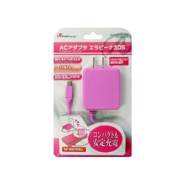 [OPT]3DS・3DSLL用ACアダプタ「エラビーナ3DS」　ピンク　アンサー