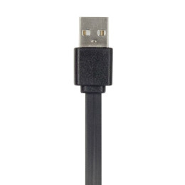 [OPT]3DSLL・3DS用CYBER・USB充電フラットケーブル1.2m　ブラック　サイバーガジェット