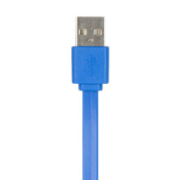 [OPT]3DSLL・3DS用CYBER・USB充電フラットケーブル1.2m　ブルー　サイバーガジェット