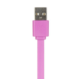 [OPT]3DSLL・3DS用CYBER・USB充電フラットケーブル1.2m　ピンク　サイバーガジェット