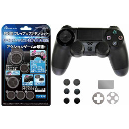 [PS4]PS4用 プレイアップボタンセット ブラック アンサー(ANS-PF010BK)