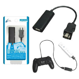 [OPT]CYBER・USBコントローラー変換アダプター(Wii U用)　ブラック　サイバーガジェット(CY-WIUCCAD-BK)