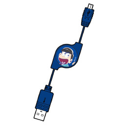 [OPT]おそ松さん マイクロUSB巻き取りケーブル(PS Vita/PS4用) ブルー(カラ松) サイバーガジェット(OSG02-2)