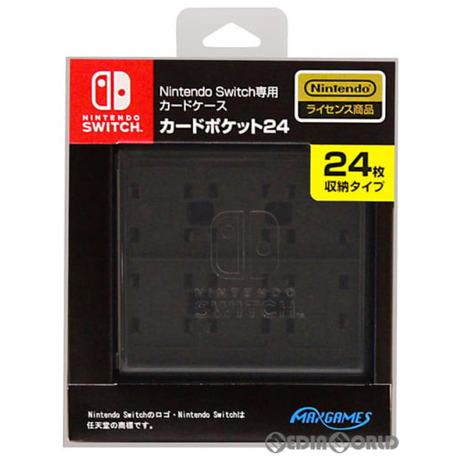 [Switch]Nintendo Switch専用(ニンテンドースイッチ専用) カードケース カードポケット24 ブラック 任天堂ライセンス商品 マックスゲームズ(HACF-02BK)