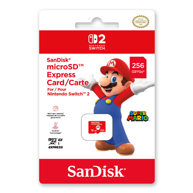 [Switch2] SanDisk microSD Express Card(サンディスク マイクロSDエクスプレスカード)256GB for Nintendo Switch 2(ニンテンドースイッチ2) サンディスク(BEE-A-SD01A)
