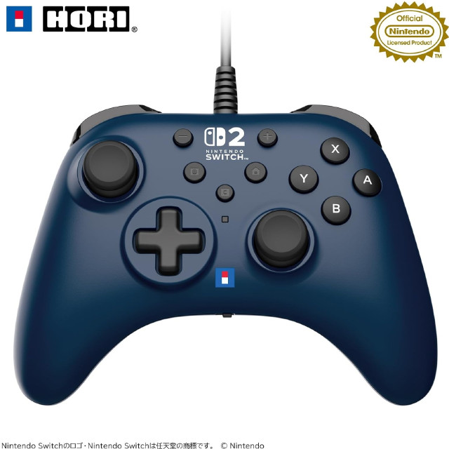 [Switch2] ホリパッド TURBO for Nintendo Switch 2(ニンテンドースイッチ2) / Windows PC(ネイビー) 任天堂ライセンス商品 HORI(NSX-064)