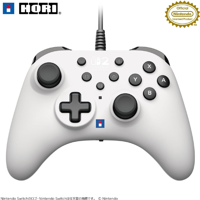 [Switch2] ホリパッド TURBO for Nintendo Switch 2(ニンテンドースイッチ2) / Windows PC(ホワイト) 任天堂ライセンス商品 HORI(NSX-065)