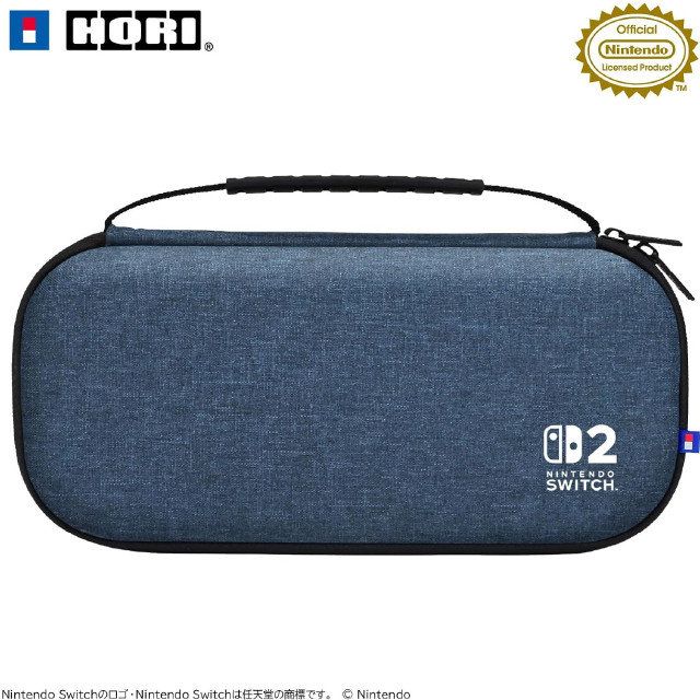 [Switch2] スリムハードポーチ プラス for Nintendo Switch 2(ニンテンドースイッチ2)(インディゴブルー) 任天堂ライセンス商品 HORI(NSX-076)