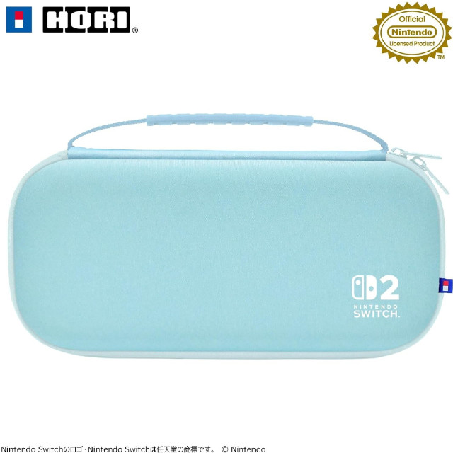 [Switch2] スリムハードポーチ プラス for Nintendo Switch 2(ニンテンドースイッチ2)(パステルブルー) 任天堂ライセンス商品 HORI(NSX-078)