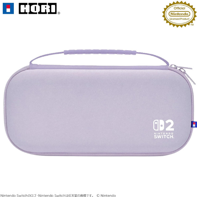 [Switch2] スリムハードポーチ プラス for Nintendo Switch 2(ニンテンドースイッチ2)(パステルパープル) 任天堂ライセンス商品 HORI(NSX-079)