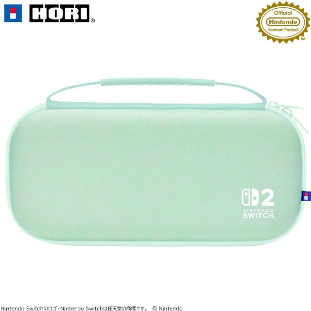 [Switch2] スリムハードポーチ プラス for Nintendo Switch 2(ニンテンドースイッチ2)(パステルグリーン) 任天堂ライセンス商品 HORI(NSX-080)