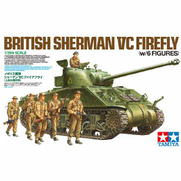 [PTM]25174 1/35 イギリス戦車 シャーマンVC ファイアフライ(人形6体付き) プラモデル タミヤ