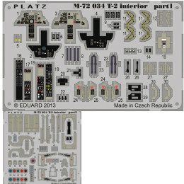 [PTM]M72-34 1/72 航空自衛隊 T-2用 エッチングパーツ プラモデル用 プラッツ