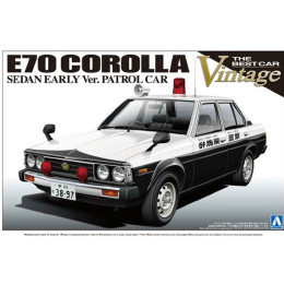 [PTM]ザ・ベストカーヴィンテージ No.36 E70 カローラセダン 前期型パトロールカー プラモデル アオシマ