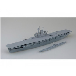 [PTM]1/700 ウォーターライン 米国海軍航空母艦 WASP&日本海軍 潜水艦 伊19 プラモデル アオシマ