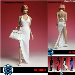 [DOL]1/6 女性用 ドレス & ハンドバッグ セット ホワイト ドール用衣装(C016-C) スーパーダック