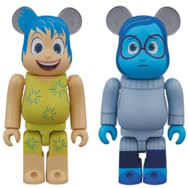 [FIG]BE@RBRICK -ベアブリック- JOY(ヨロコビ)&SADNESS(カナシミ) 2体セット 「インサイド・ヘッド」 フィギュア メディコム・トイ