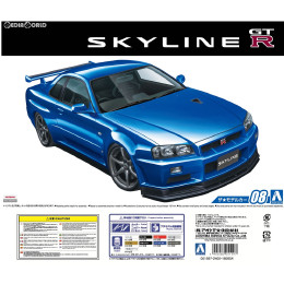 [PTM](再販)ザ・モデルカー No.8 1/24 ニッサン BNR34 スカイラインGT-R V-specII '02 プラモデル アオシマ