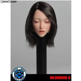 [DOL]1/6 アジア女性ヘッド 009 瞳閉じ 黒髪 セミロング ドール用ヘッド(SDH009-B) スーパーダック