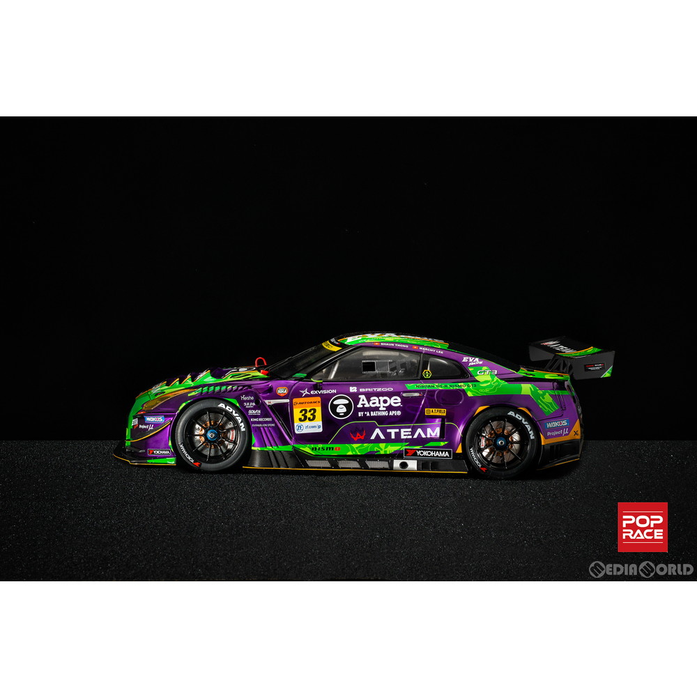 [MDL]1/12 Nissan GT-R Nismo GT3 X Works/エヴァ RT 初号機 エヴァンゲリオンレーシング2019年SUPER GT 完成品 ミニカー POP RACE(ポップレース)