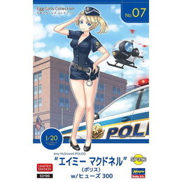 [PTM]1/20 `エイミー マクドネル`(ポリス) w/ヒューズ300 「たまごガールズ コレクション No.07」 [SP396] ハセガワ プラモデル