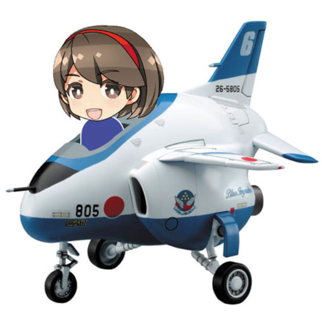 [PTM]羽澄れい w/T-4 ブルーインパルス 「デフォルメ たまごガールズ No.01」 [SP444] ハセガワ プラモデル