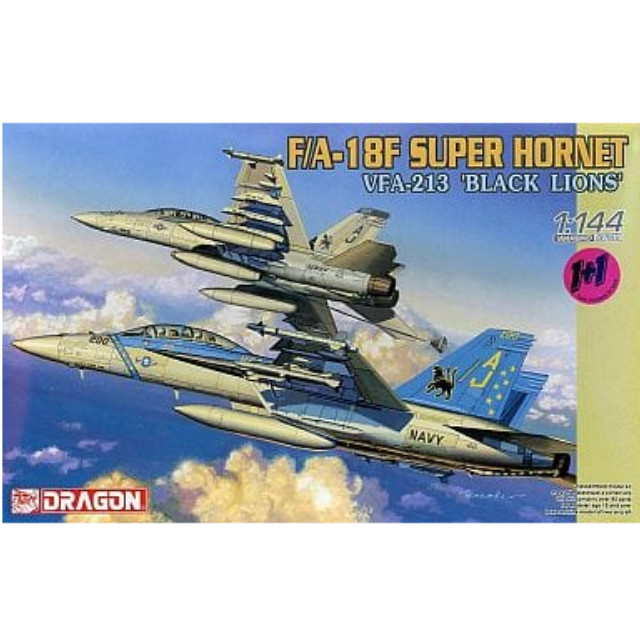 [PTM]1/144 F/A-18F SUPER HORNET VFA-213 ‘BLACK LIONS’ 2機セット 「WARBIRD SERIES」 [4597] ドラゴン(DRAGON) プラモデル