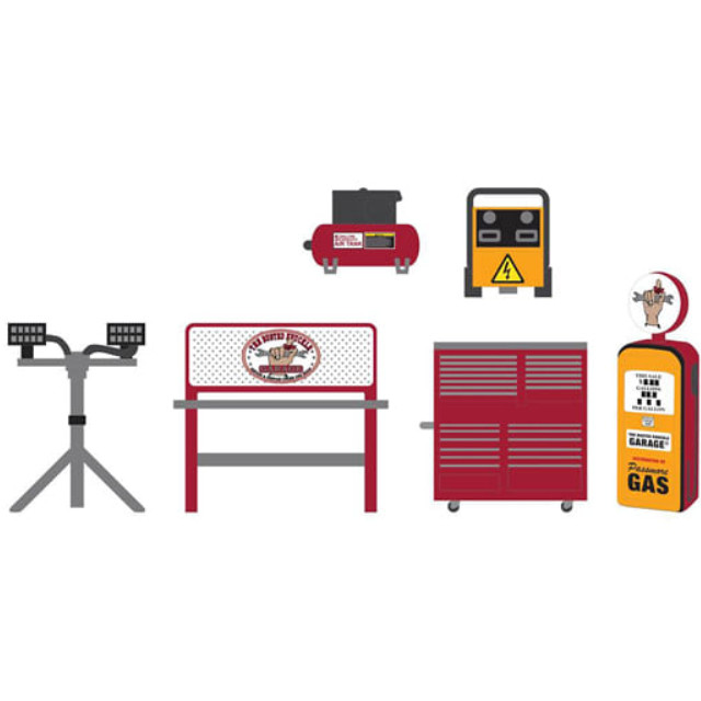 [PTM]1/64 Auto Body Shop - Shop Tool Accessories Series 1 - Busted Knuckle Garage ディティールアップパーツ [16020B] GREENLIGHT(グリーンライト) プラモデル