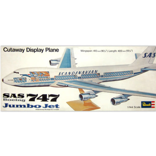 [PTM]1/144 SAS Boeing 747 Jumbo Jet [H-177] レベル(Revell) プラモデル